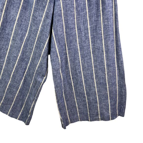 ALICE + OLIVIA Lucie Linen Blend Striped Strapless Wide-Leg Jumpsuit 0 - Picture 12 of 15